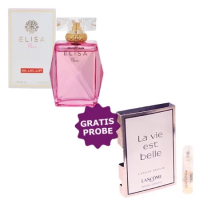 Blue Up Elisa Fleur 100 Ml + Perfume Sample Spray Lancome La Vie Est Belle 1 Blue Up Elisa Fleur 100 Ml + Perfume Sample Spray Lancome La Vie Est Belle