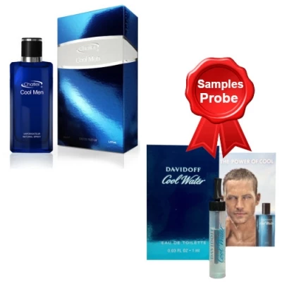 Chatler Cool Men 100 Ml + Perfume Sample Spray Davidoff Cool Water Men 1 Chatler Cool Men 100 Ml + Perfume Sample Spray Davidoff Cool Water Men