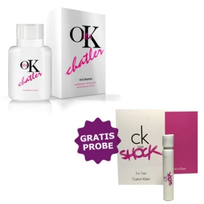 Chatler Its OK 100 Ml + Perfume Sample Spray Calvin Klein One Shock Her 1 Chatler Its OK 100 Ml + Perfume Sample Spray Calvin Klein One Shock Her