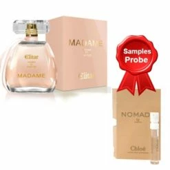 Chatler Elitar Madame 100 Ml + Perfume Sample Spray Chloe Nomade