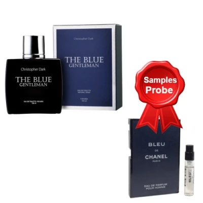 Christopher Dark The Blue Gentleman 100 Ml + Perfume Sample Spray Chanel Bleu De Chanel 1 Christopher Dark The Blue Gentleman 100 Ml + Perfume Sample Spray Chanel Bleu De Chanel