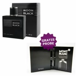 Cote Azur Moon Black 100 Ml + Perfume Sample Spray Mont Blanc Legend