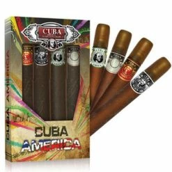 Cuba America Men - Black, Brown, Green, Grey - Set For Men 4 X 35 Ml