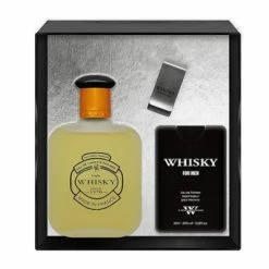 Evaflor Whisky - Set For Men, Eau De Toilette 100 Ml, Eau De Toilette 20 Ml, Money Clip