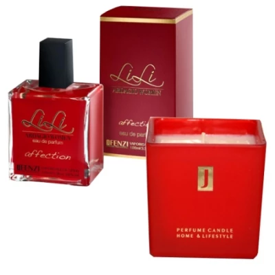 JFenzi Lili Ardagio Affection - Promotional Set, Eau De Parfum For Women, Natural Soy Candle 1 JFenzi Lili Ardagio Affection - Promotional Set, Eau De Parfum For Women, Natural Soy Candle