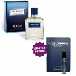 JFenzi Day Night Classic Men 100 Ml + Perfume Sample Dolce Gabbana Homme