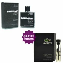 Lamis Urbane UB Black 100 Ml + Perfume Sample Spray Lacoste L.12.12 Noir