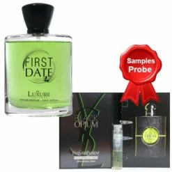 Luxure First Date 100 Ml + Perfume Sample Yves Saint Laurent Black Opium Illicit Green