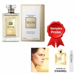 New Brand Dani Women 100 Ml + Perfume Sample Chanel Gabrielle