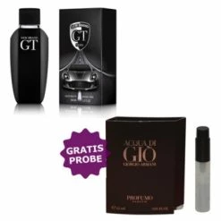 New Brand GT For Men 100 Ml + Perfume Sample Spray Armani Acqua Profumo