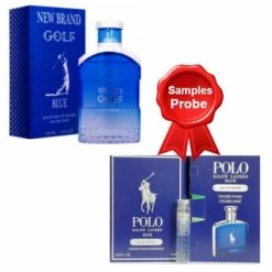 New Brand Golf Blue 100 Ml + Perfume Sample Ralph Lauren Polo Blue