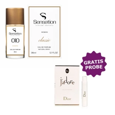 Sensation No.010, 36 Ml + Perfume Sample Spray Dior Jadore 1 Sensation No.010, 36 Ml + Perfume Sample Spray Dior Jadore